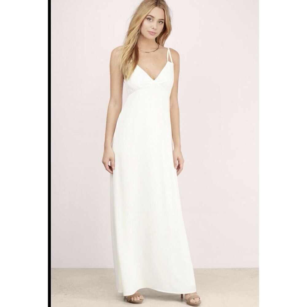 TOBI Ivory Sleeveless lined Maxi Sexy Women’s Dress Size Small